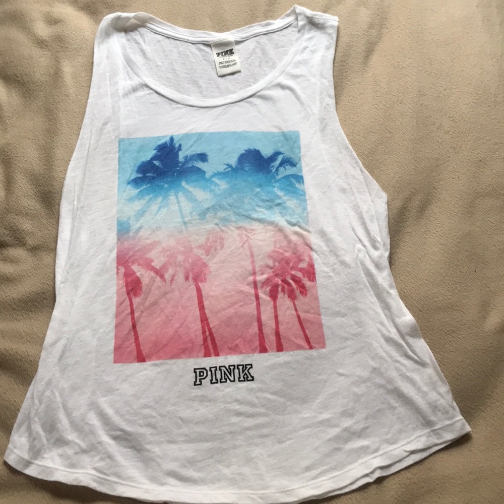 PINK red, white, & blue Tank Top